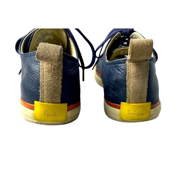 Paul Smith’s Bernard Sneakers in Navy Leather/Suede Good Pre-Owned Condition Sz8 - Picture 2 of 5